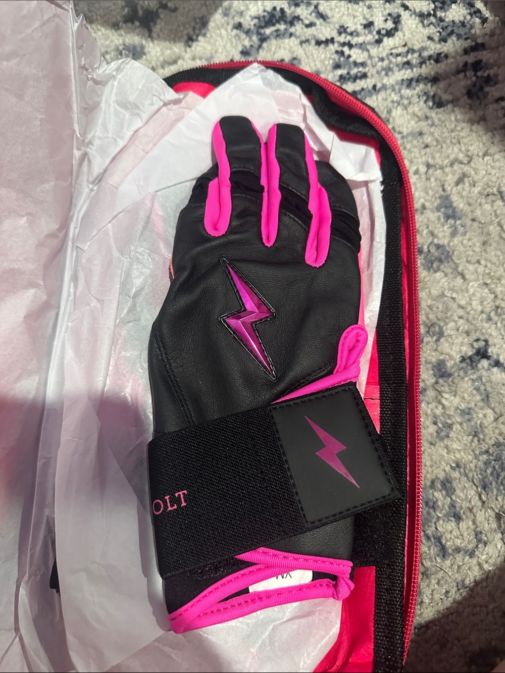 Premium pro long cuff black/hot pink